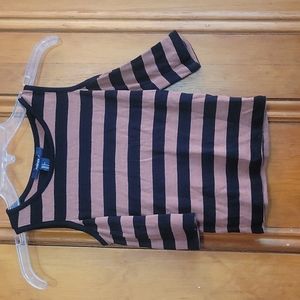 Forever 21 Tan and Black Off the Shoulder Top Size Small